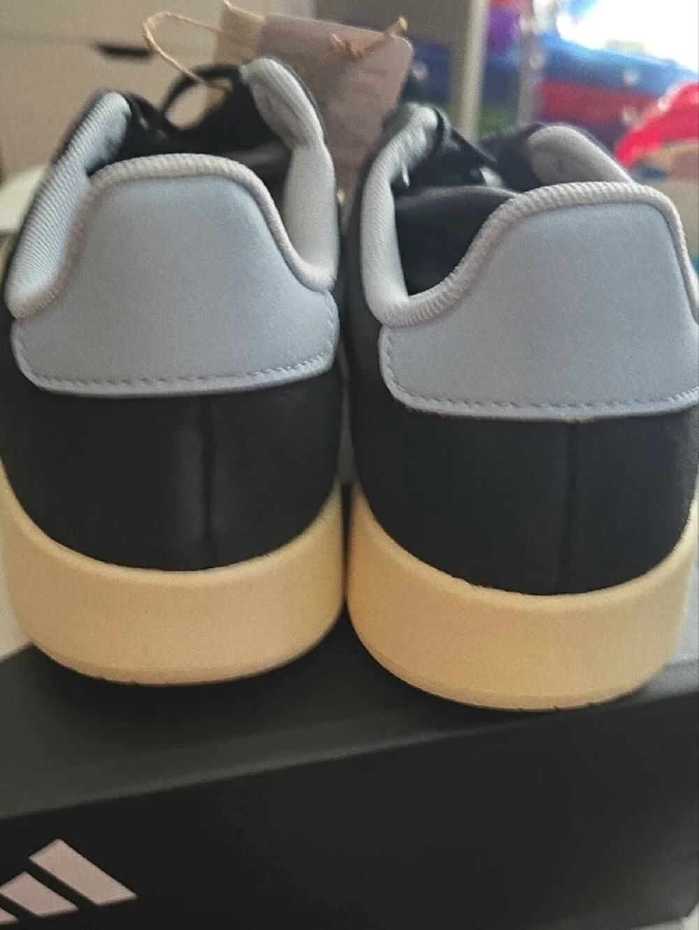 adidas Barreda Black with Light Blue Stripe Men's Sneakers